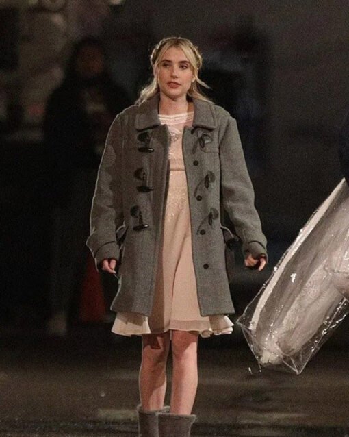 Emma-Roberts-About-Fate-2022-Grey-Coat